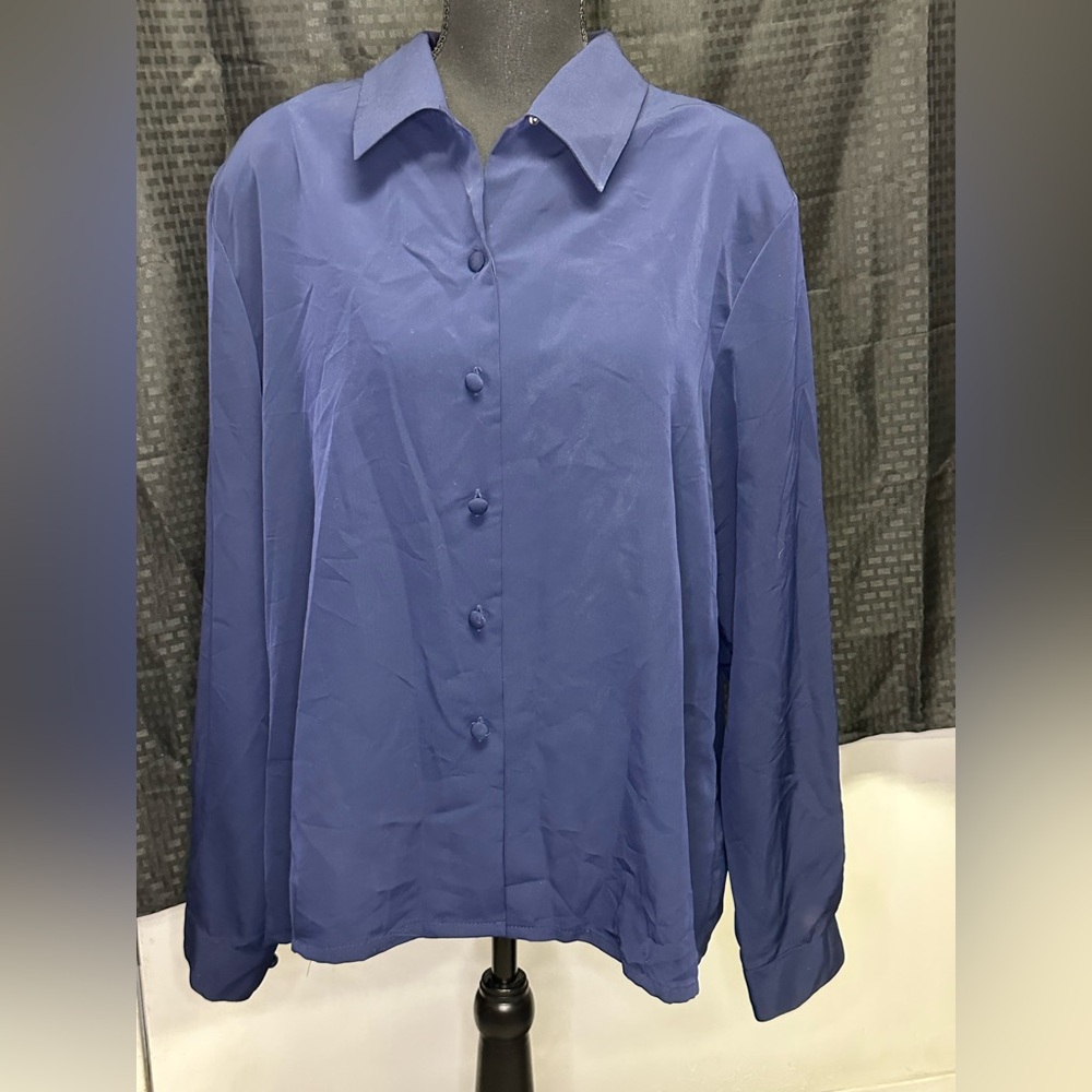 Women’s Blue Button Up Shirt